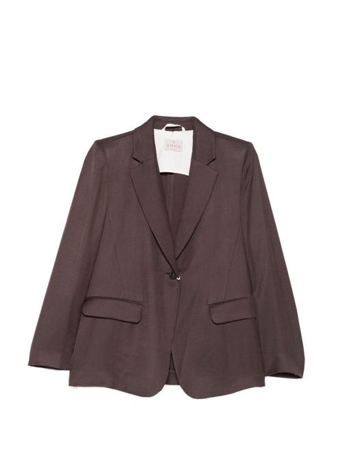 Giacca donna Emme Marella in viscosa e lino chocolat a due bottoni EMME Marella | CHARME1003